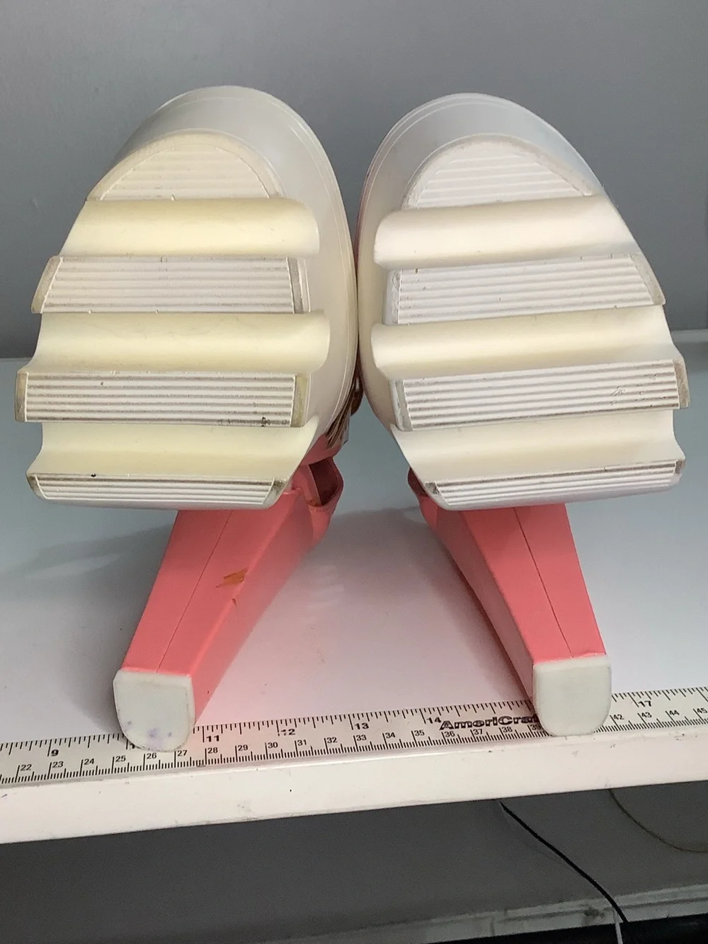 FRH Fahrenheit Coral Pink Strappy Platform High-Heel Lug Booties Size 9